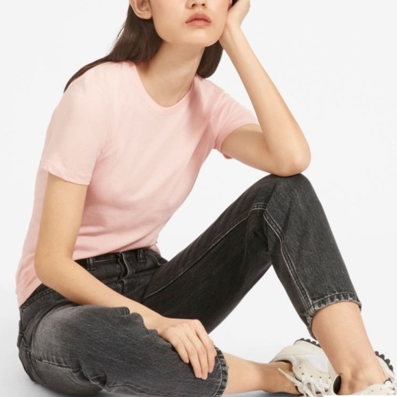 Everlane pink cotton crew tee - Picture 5 of 8